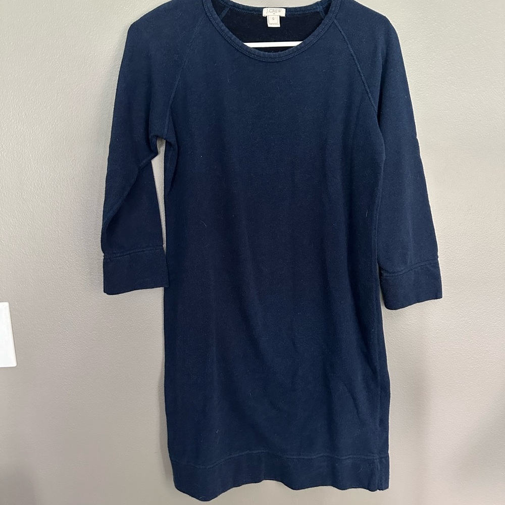 J.Crew Factory Navy Blue Sweatshirt Dress